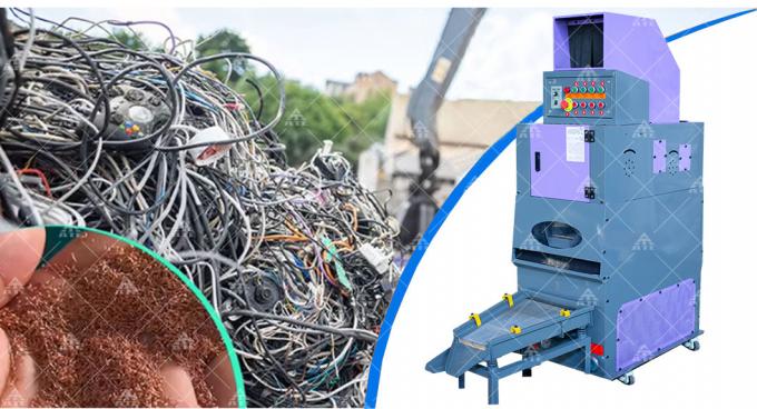 เครื่องรีไซเคิลทองแดงขนาดเล็ก เครื่องแกรนเลอเตอร์สายสกร็อป เครื่องแกรนเลอเตอร์สายทองแดงขนาดเล็ก 0