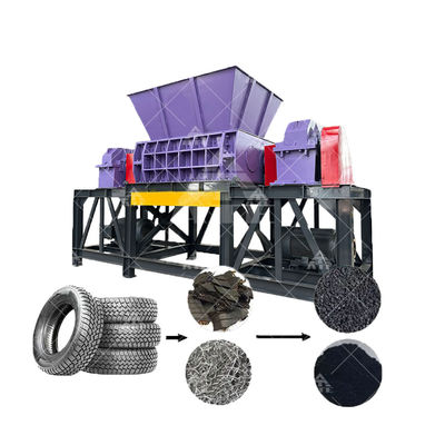 Bon prix 2t/D-3t/D Machine de recyclage de pneus Crusher de pneus Déchets de caoutchouc Machine de déchiquetage de pneus en ligne