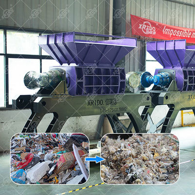 Harga yang bagus Industrial Double Shaft Shredder untuk bumper mobil limbah logam plastik on line