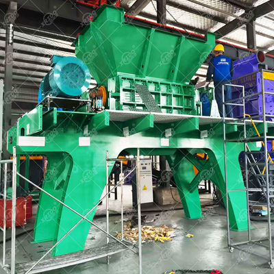 Goede prijs Verkoop Dubbele As Metaal Schroot Versnipperaar Machine Voor Schroot Metaal Recyclingfabriek online