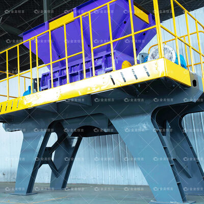Harga yang bagus Industri Double Shaft Metal Shredder dengan 9CrSi/D2/SKD-11 Blades Low Noise dan Operasi Otomatis on line