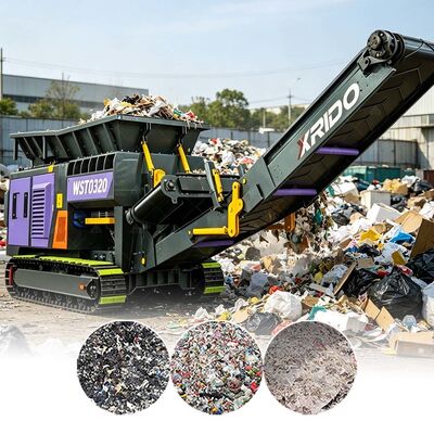 Bon prix Conception à double arbre Machine de déchiquetage mobile à haut rendement à rouleaux avec fonctionnement silencieux pour le recyclage textile en ligne