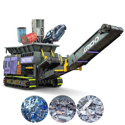Buon prezzo Alta produttività, lunga durata di vita, facile da usare, trituratrice mobile a rotazione per la lavorazione dei rottami metallici in linea