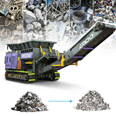Buon prezzo Alta produttività, lunga durata di vita, facile da usare, trituratrice mobile a rotazione per la lavorazione dei rottami metallici in linea