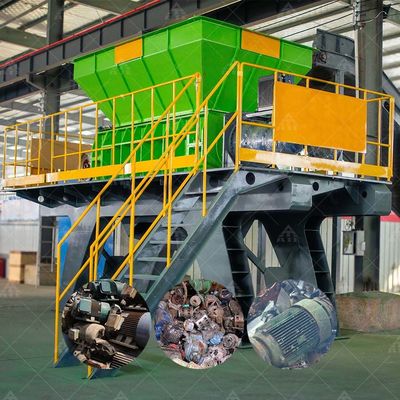 Guter Preis 2 Wellen Metallschrott-Schredder Hydraulische Fahrzeugmotor-Block-Schredder Online