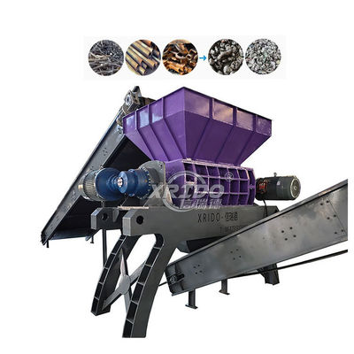 Buen precio Máquina inteligente de trituración de textiles de desechos de automóviles Trituración de tejidos Máquina de trituración industrial de doble eje en línea