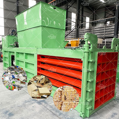 Bom preço Baler de cartão compactador de cartão horizontal espuma papel automático cartão hidráulico resíduos de cartão Pet Baler Baling Press Machine on-line
