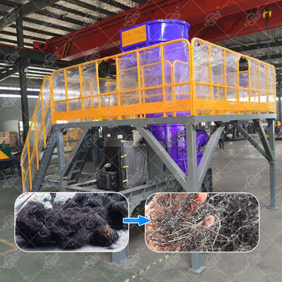 Pyrolysis Tire Wire Shredding Line Tire Steel Wire Crusher Waste Steel Pre Crusher