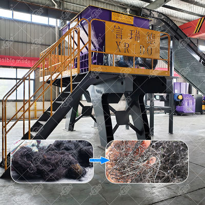 Pyrolysis Tire Wire Shredding Line Tire Steel Wire Shredder Waste Steel Pre Shredder