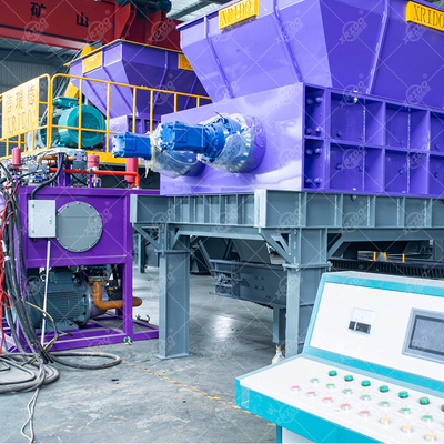 Good price Automatic Double Shaft Scrap Metal Recycling Shredder Machine online