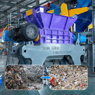 Good price Xrido Automatic Double Shaft Waste Crusher Machine for Metal Recycling online
