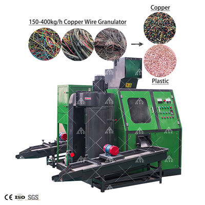 سعر جيد 400 Model Copper Wire Granulator with 0.3 mm-35 mm Capacity and 99% Dust Collection Efficiency الانترنت