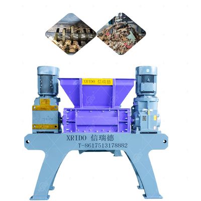 Giá tốt. Máy cắt rác hai trục đa chức năng cho chất thải bìa với sản phẩm cuối cùng 1-10 cm và công suất 300-22000 kg/giờ trực tuyến