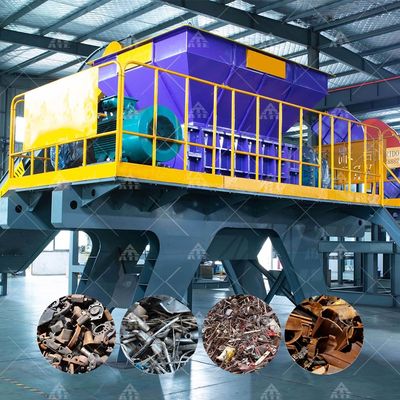 Guter Preis Double Shaft Scrap Metal Shredder with 1-10 cm Output Size 1500×850 mm Shredder Room and 55×2 kW Motor Power Online