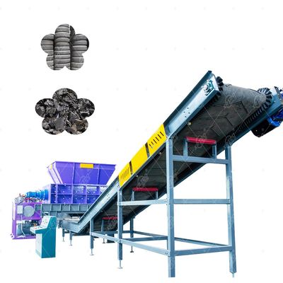 Guter Preis Schwere Doppelwellen-Abfallreifen-Schredder-Maschine mit 380V/220V und 55KW Leistung Online