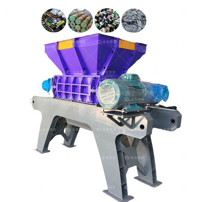 Buen precio Trituradora de doble eje automática de bajo ruido con cuchillas 9CrSi/D2/SKD-11 para reciclaje de chatarra metálica en línea
