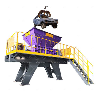 Good price Double Shaft Metal Shredder for Aluminum Rim and Steel Iron Scrap with 9CrSi/D2/SKD-11 Blades online