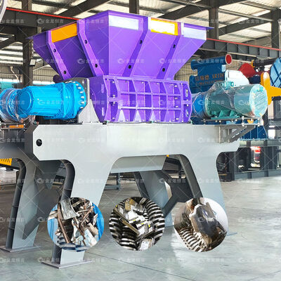 Harga yang bagus Penghancur Gandar Ganda Bersertifikasi CE dengan Kapasitas 22000 kg/jam, Berat 2800 kg, dan Daya 11*2 kW untuk Penghancur Logam Bekas on line