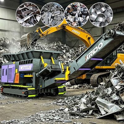 Goede prijs 40 ton per uur roestvrij staal constructie CE ISO TUV gecertificeerd Crawler mobiele shredder voor metaalschroot verwerking online