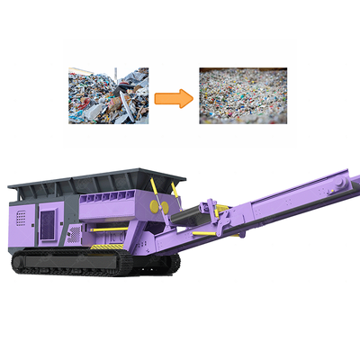 Goede prijs Tracked Mobile Shredder High Efficiency Low Energy Consumption Multifunctionele afvalverwerkingsmachine online