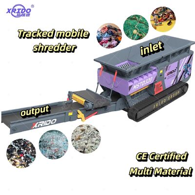 Good price 55 Kw Power High Efficiency Low Energy Consumption Multifunctional Tracked Mobile Waste Shredder Machine online