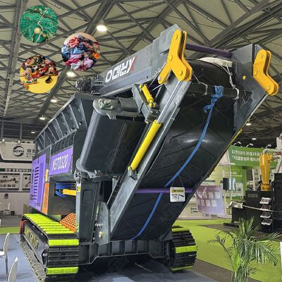Buen precio 55 kW de potencia Alta eficiencia Bajo consumo de energía Multifunción Tracked Mobile Shredder en línea