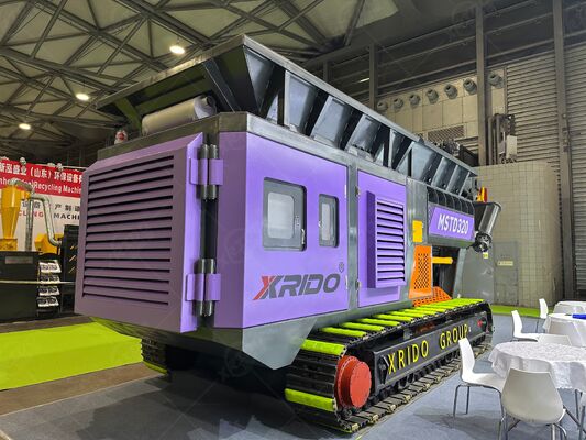 Dobra cena. 55 kw Moc Dwukrotnikowa konstrukcja wielofunkcyjna śledzona mobilna kruszyna do odpadów przemysłowych w Internecie