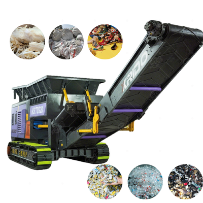 Goede prijs 55 kw vermogen dubbele schacht design multifunctionele tracked mobiele shredder voor efficiënte afvalverwerking online
