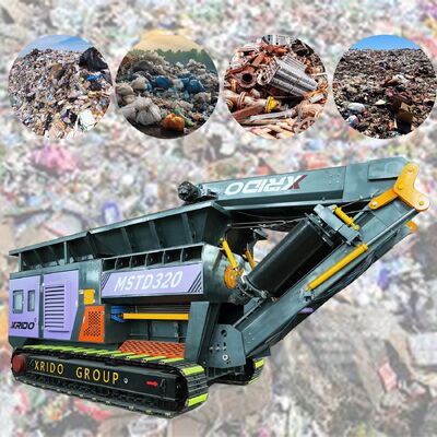 قیمت خوب ضایعات خردکن سیار ردیابی شده با فرمان 360 درجه قدرت 55 کیلووات و طراحی دو شفت آنلاین