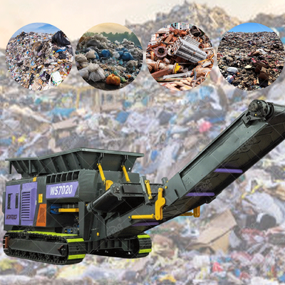 Good price Industrial 55 kw Power Double Shaft Design Tracked Mobile Shredder with 360° Steering for MSW Waste online