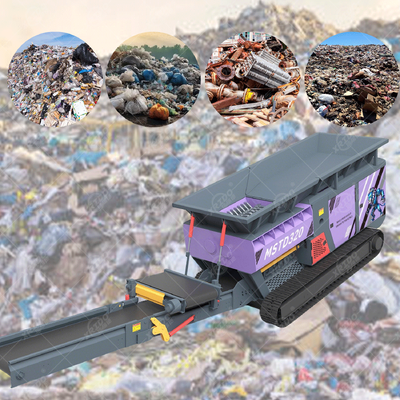 Good price Tracked Mobile Shredder with 360° Steering 55 kW Power and Double Shaft Design for Efficient Waste Processing online